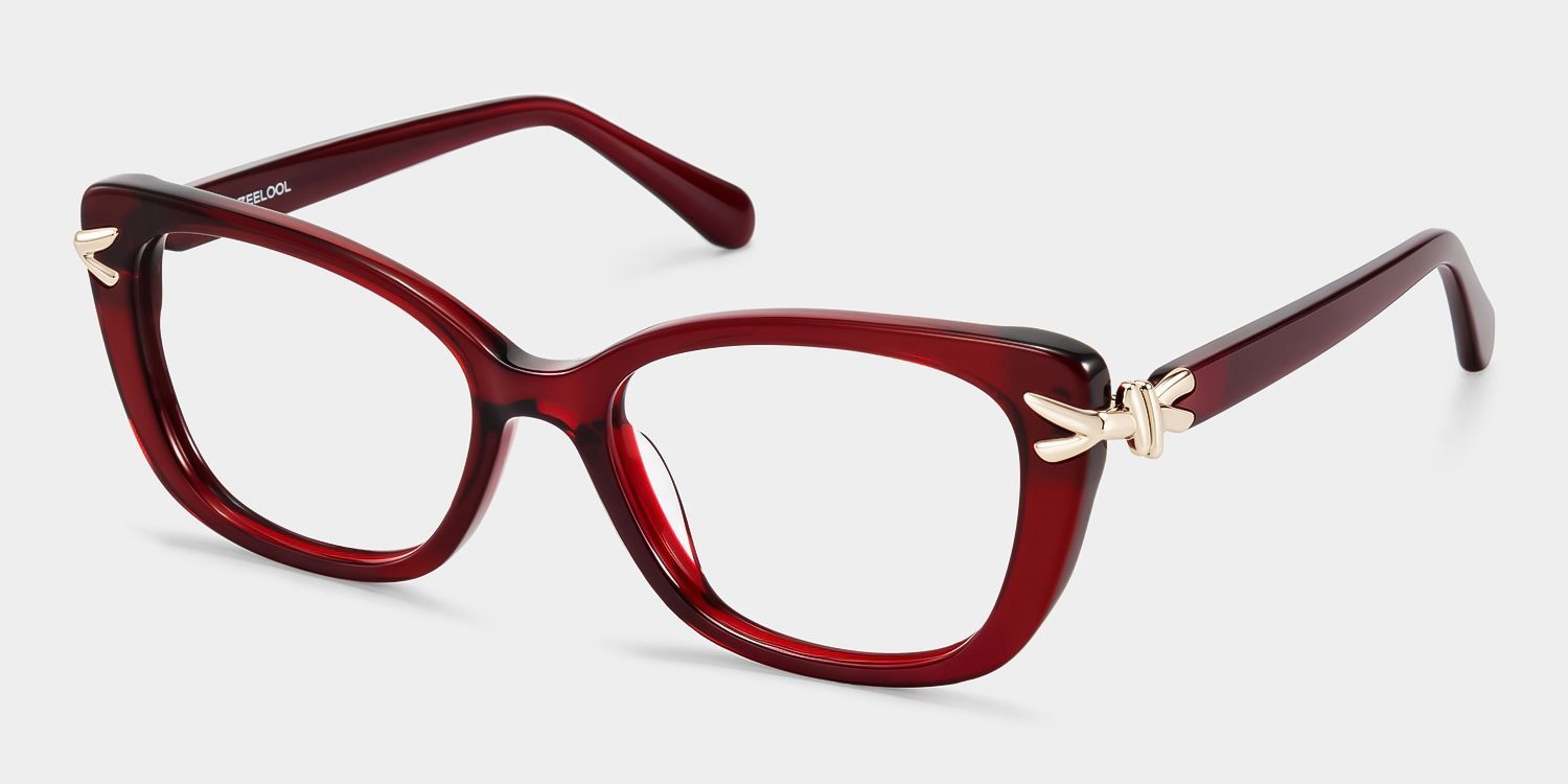 Lunettes œil-de-chat bordeaux Isolde | ZEELOOL2