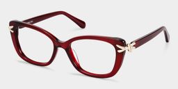 Isolde Bordeaux Cat-eye lunettes2