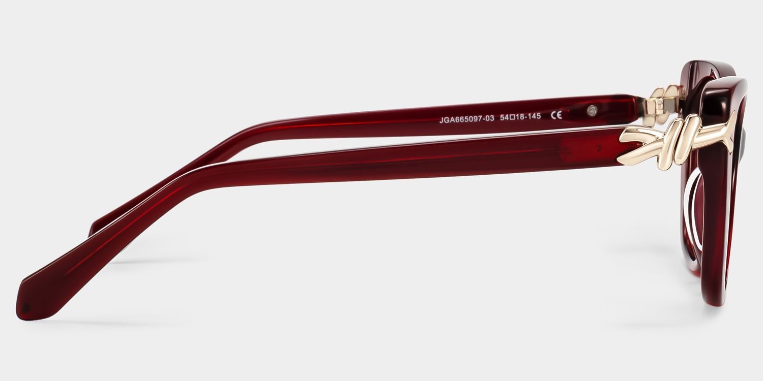 Lunettes œil-de-chat bordeaux Isolde | ZEELOOL3