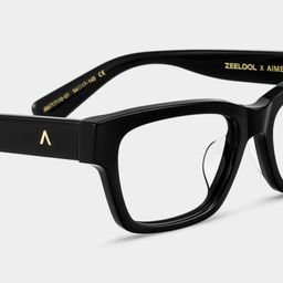 Le Classique Noir Rectangulaire lunettes5