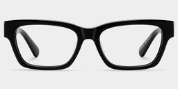 Le Classique Noir Rectangulaire lunettes1