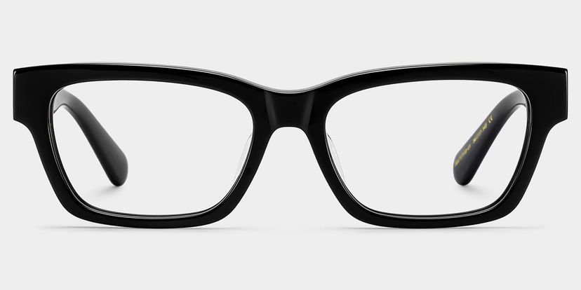 Le Classique Noir Rectangulaire lunettes