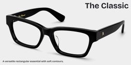 Le Classique Noir Rectangulaire lunettes3