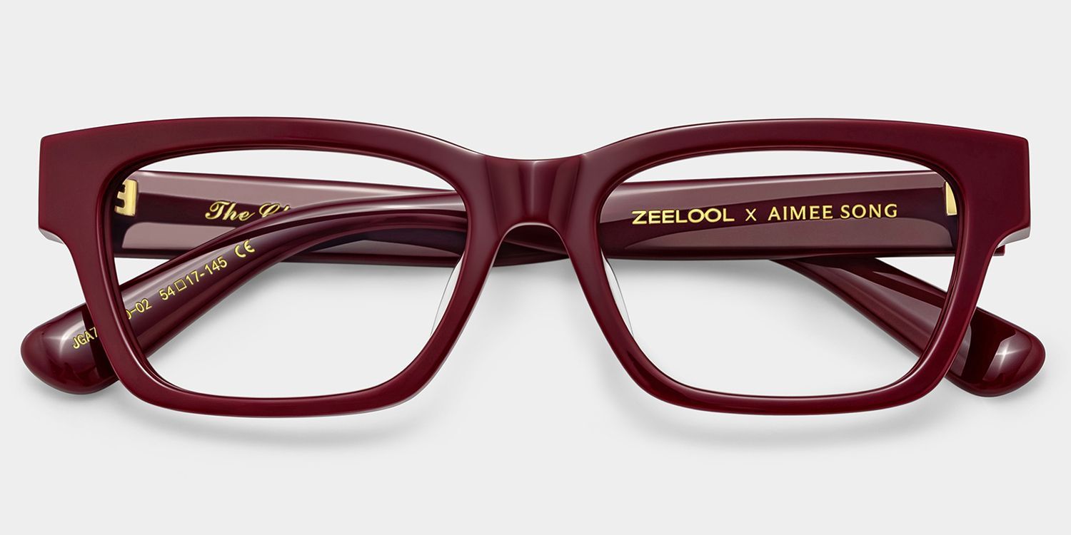 Lunettes rectangulaires marron Le Classique ZEELOOL x Aimee Song2