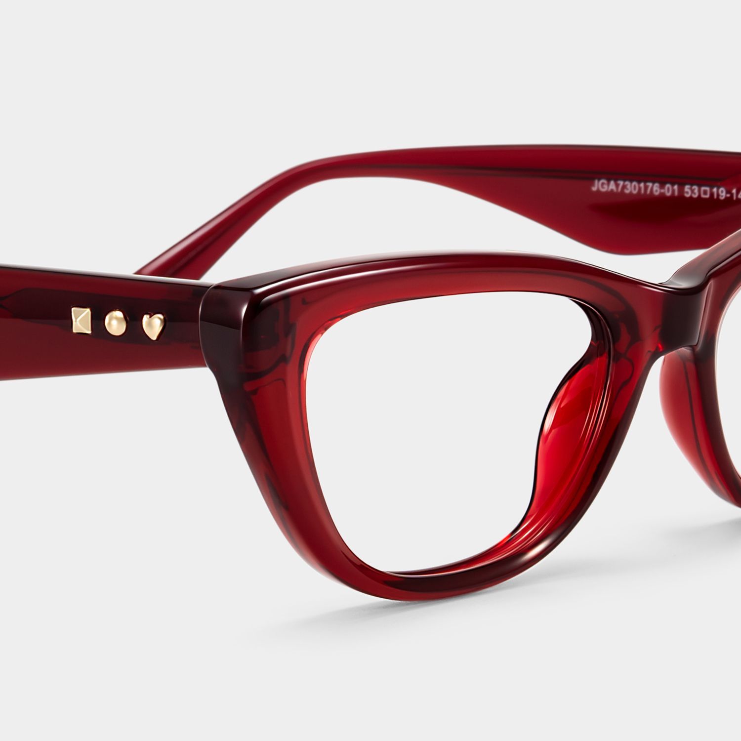 Lunettes œil-de-chat bordeaux Amabel | ZEELOOL4