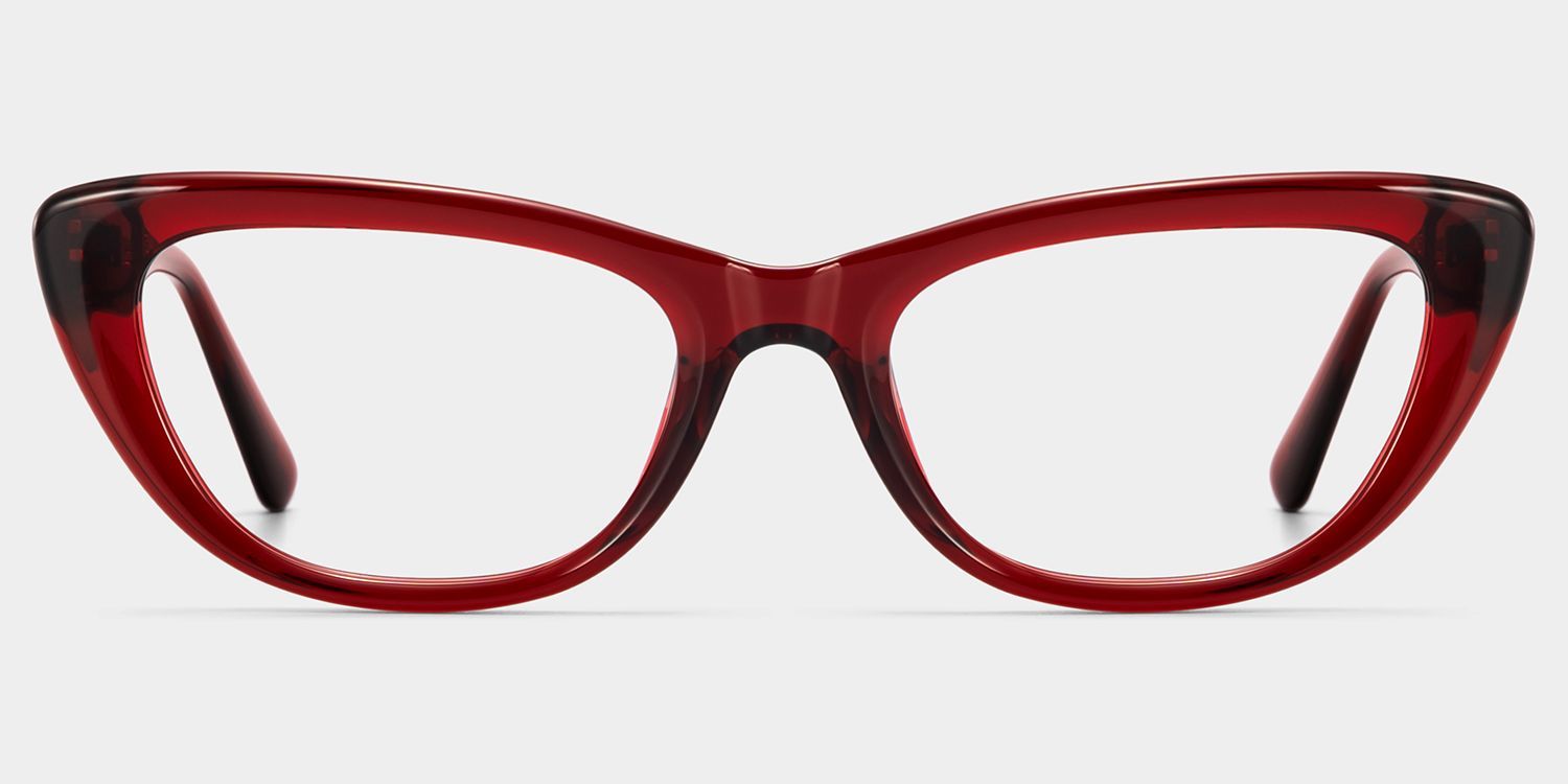 Lunettes œil-de-chat bordeaux Amabel | ZEELOOL0