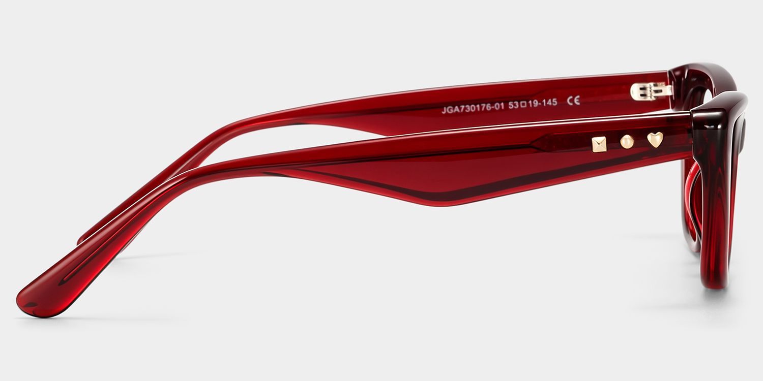 Lunettes œil-de-chat bordeaux Amabel | ZEELOOL3
