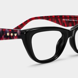 Amabel Noir Cat-eye lunettes4