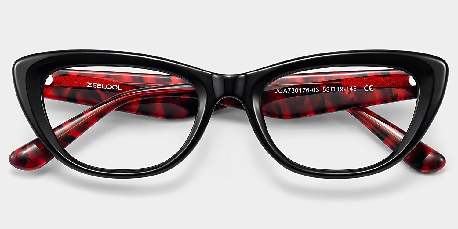 Lunettes œil-de-chat noires Amabel | ZEELOOL1