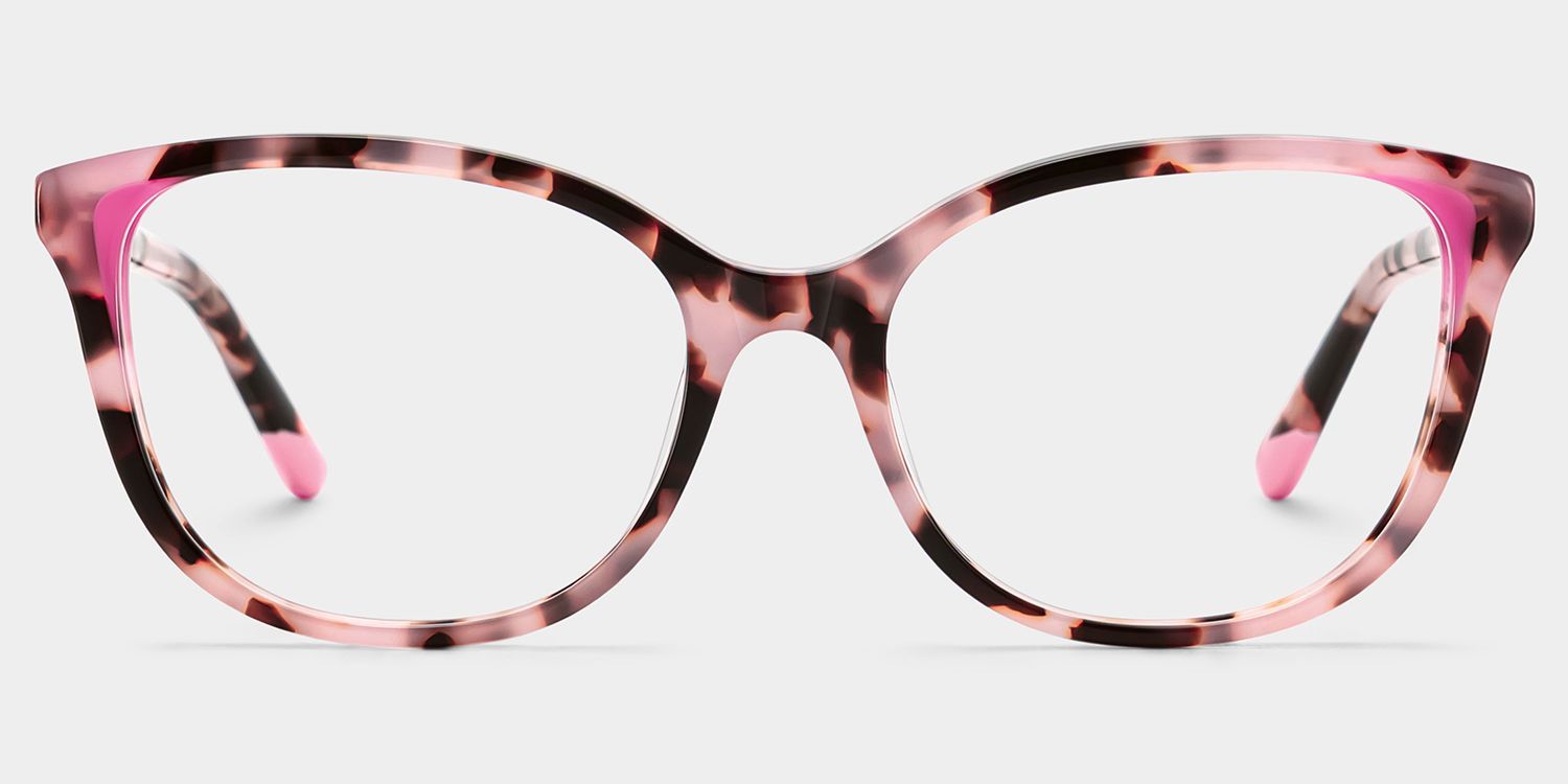 Lunettes à monture papillon Brady écaille de tortue rose pour femmes | ZEELOOL1