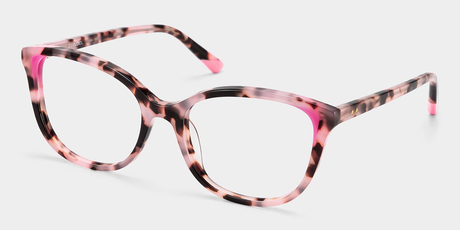 Lunettes à monture papillon Brady écaille de tortue rose pour femmes | ZEELOOL3