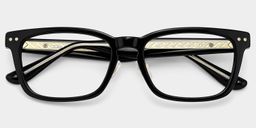 Buzz Noir Rectangulaire lunettes2