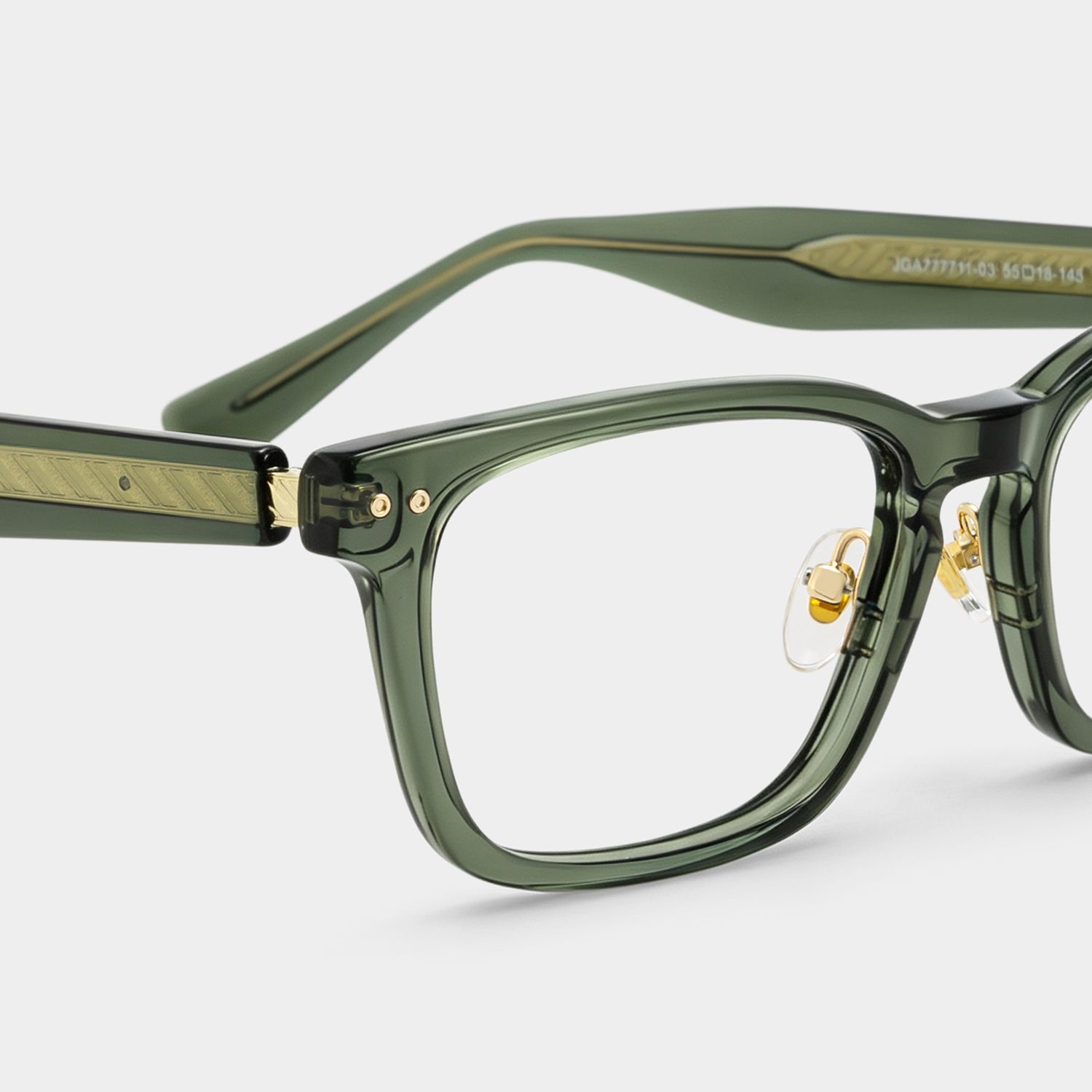 Lunettes à Monture Rectangulaire Verte Buzz pour Homme | ZEELOOL4