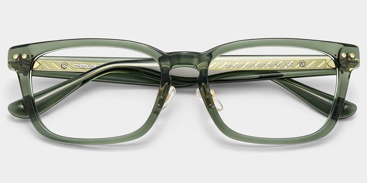 Buzz Vert Rectangulaire lunettes