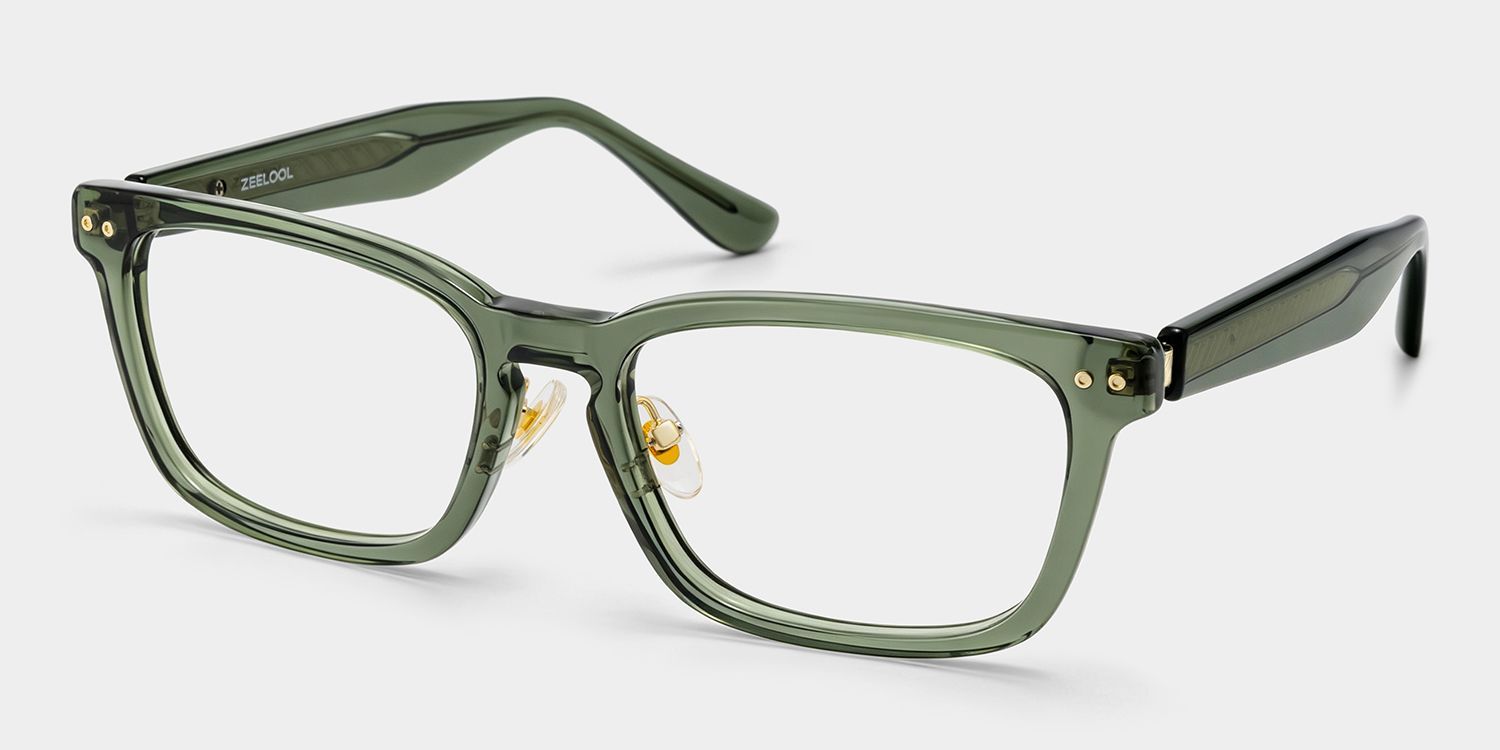 Lunettes à Monture Rectangulaire Verte Buzz pour Homme | ZEELOOL2
