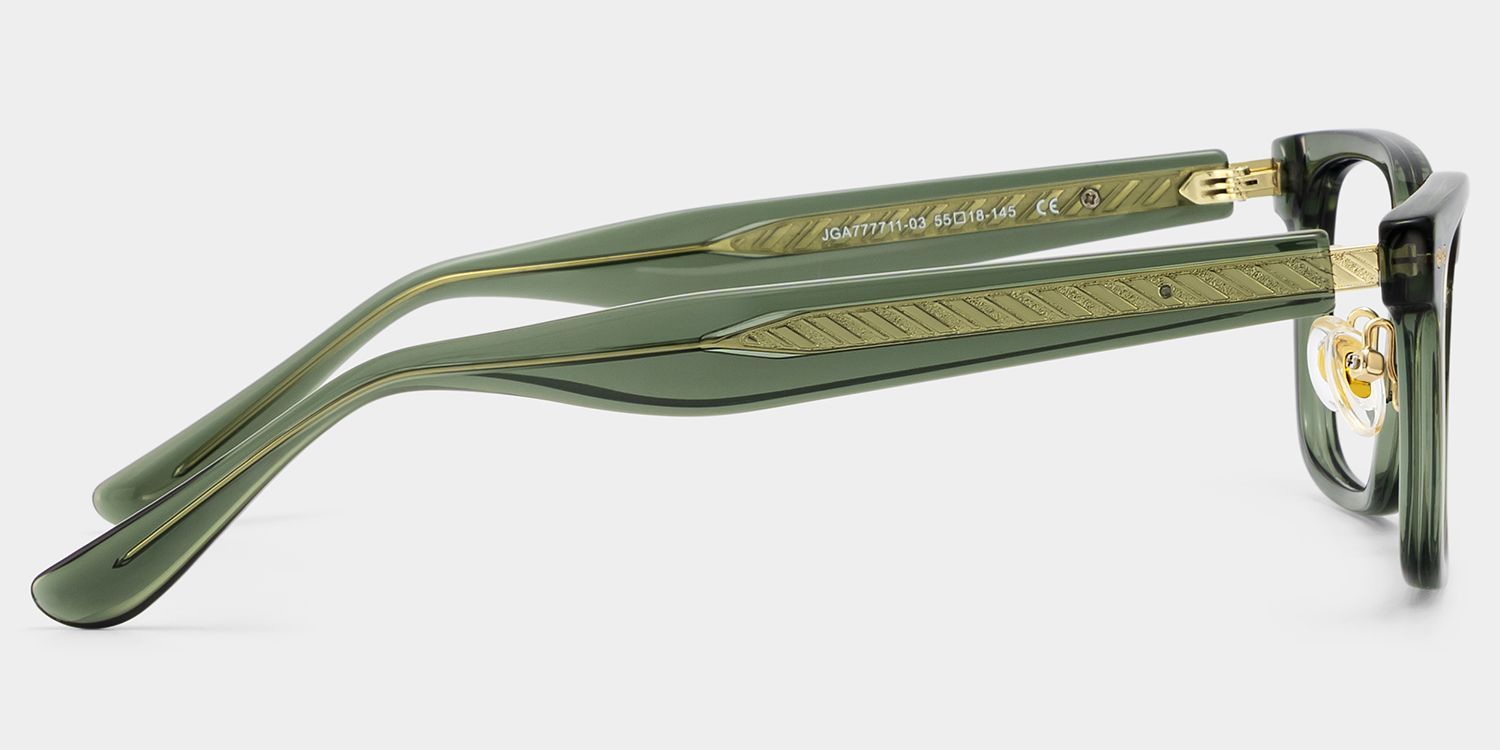 Lunettes à Monture Rectangulaire Verte Buzz pour Homme | ZEELOOL3