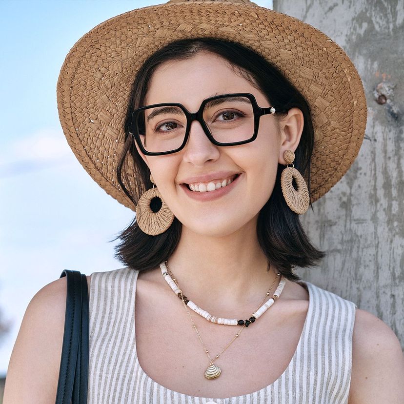 Lunettes carrées noires Elena