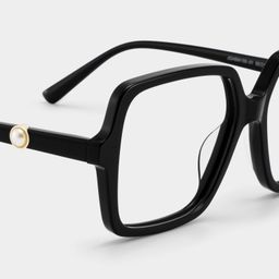 Lunettes carrées noires Elena4