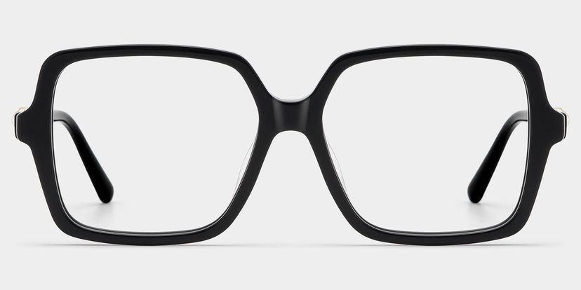 Elena noire Carré lunettes