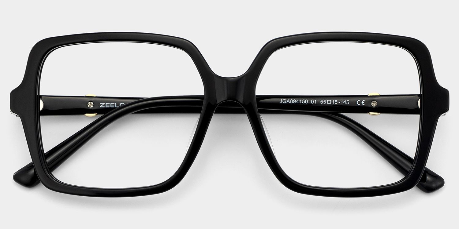 Commander les lunettes à monture carrée noires Elena en ligne | ZEELOOL1