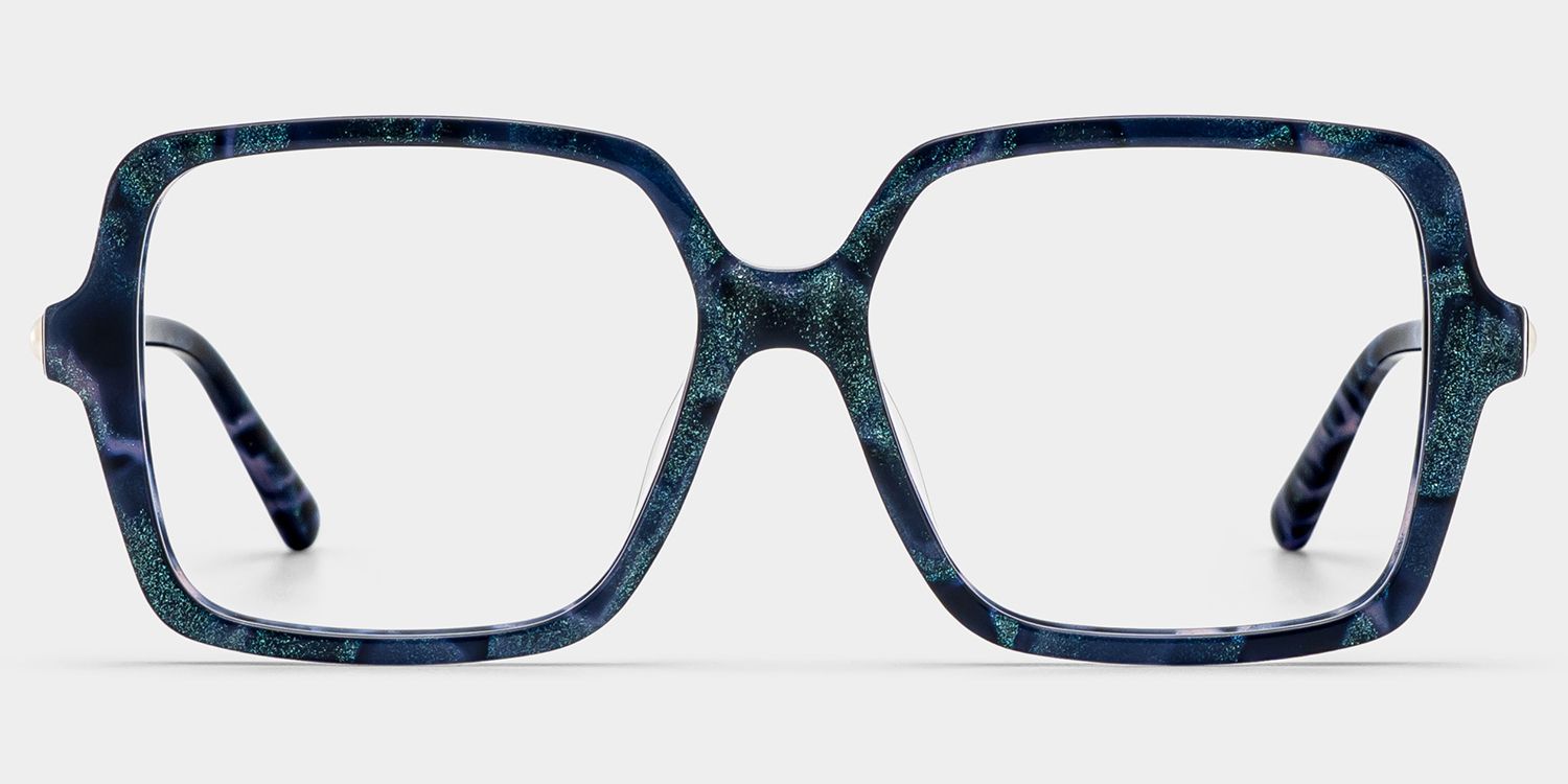 Acheter des lunettes carrées Elena tortue bleue | ZEELOOL1
