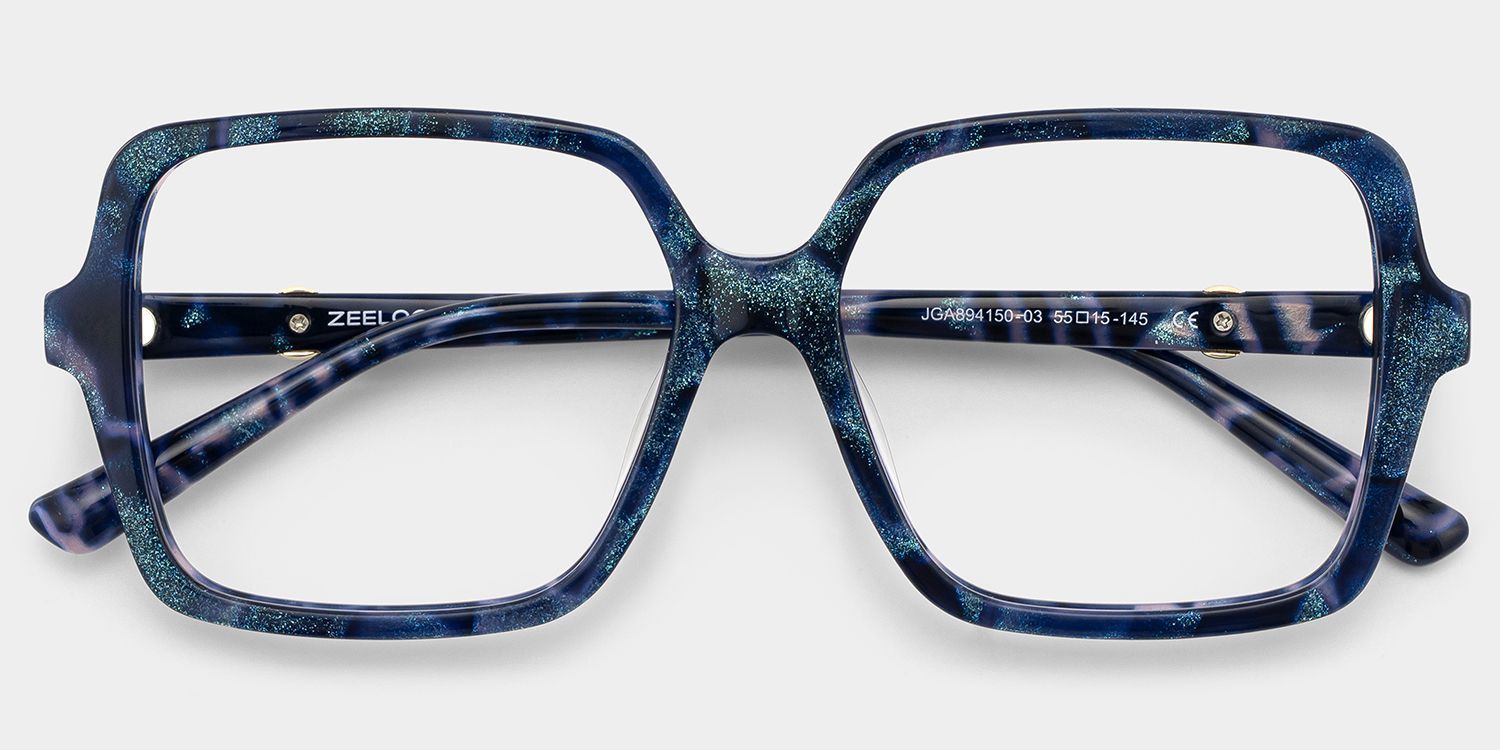 Acheter des lunettes carrées Elena bleu écaille de tortue | ZEELOOL1
