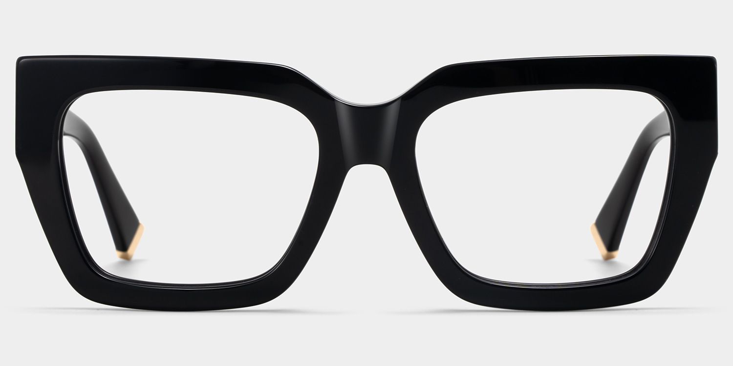 Lunettes Maddox à monture noire et carrée en ligne | ZEELOOL2