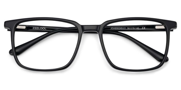 Lunettes noires rectangulaires Aidan