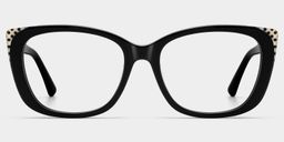 Lunettes œil-de-chat noires Madeline1