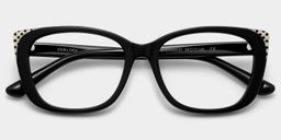Lunettes œil-de-chat noires Madeline2