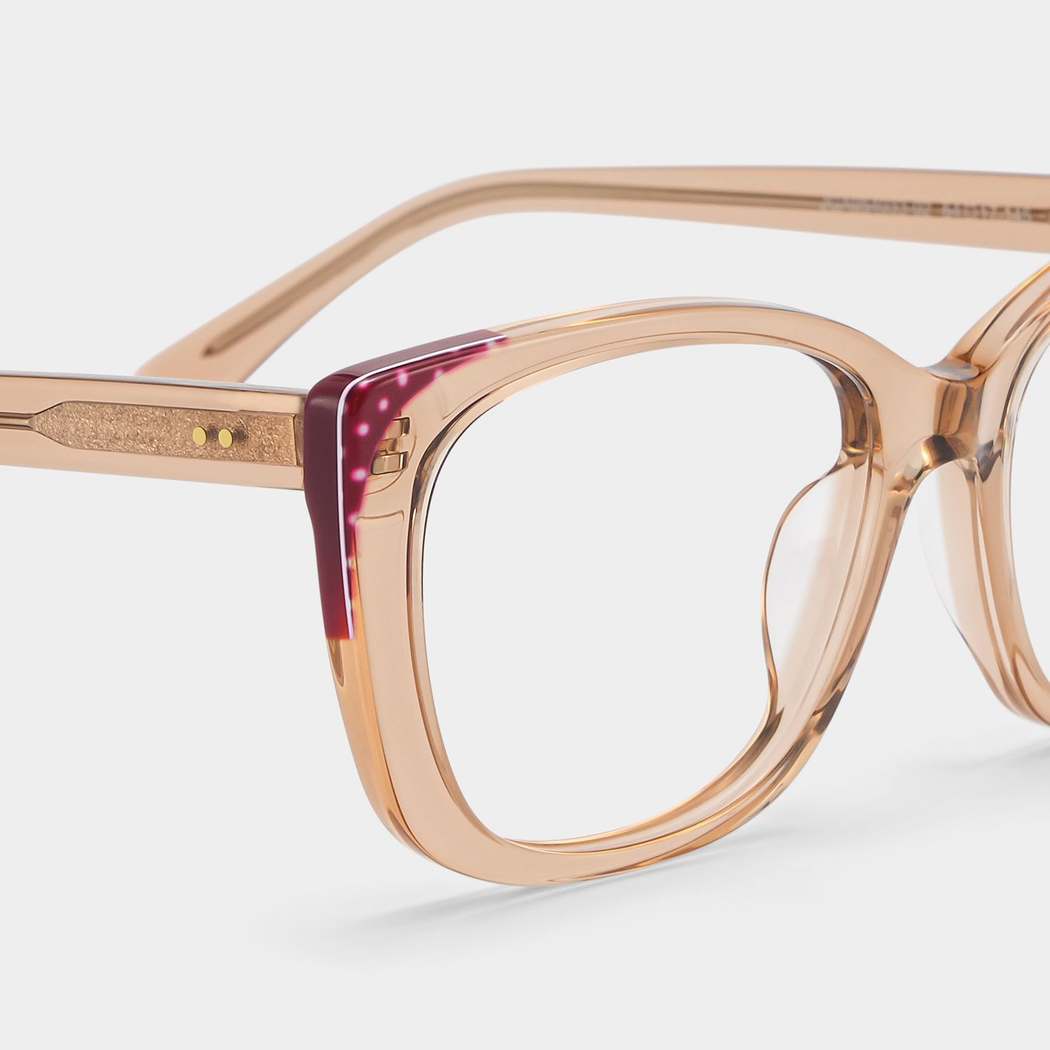 Madeline Lunettes monture œil-de-chat beige pour Femme | ZEELOOL5