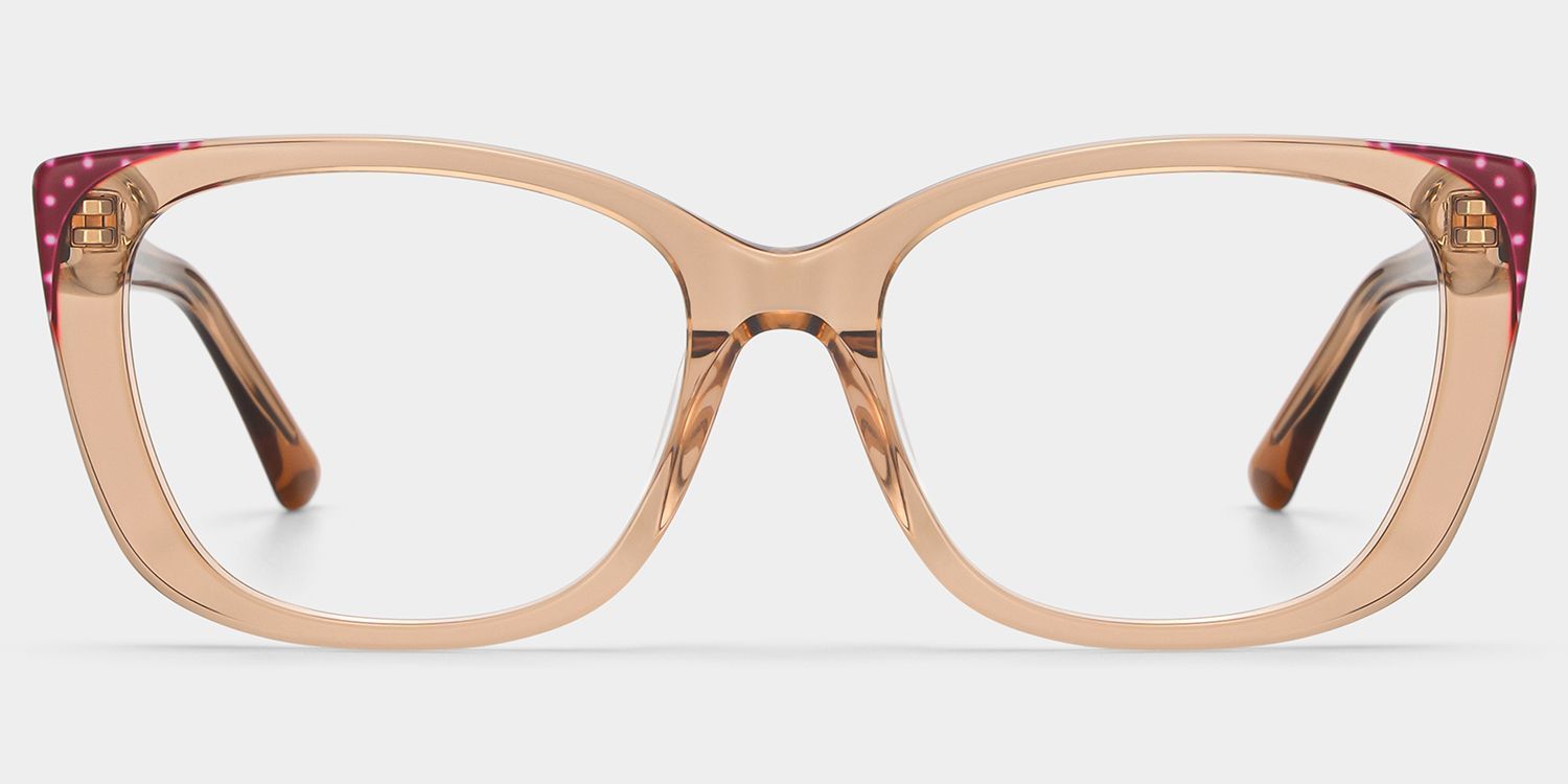 Madeline Lunettes monture œil-de-chat beige pour Femme | ZEELOOL0