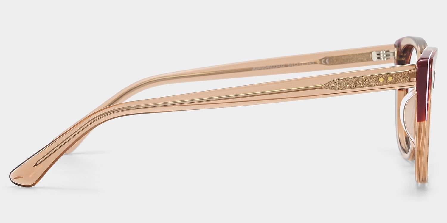 Madeline Lunettes monture œil-de-chat beige pour Femme | ZEELOOL3