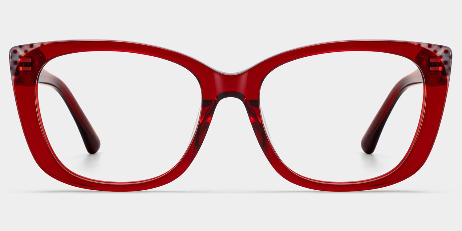 Lunettes œil-de-chat à monture rouge Madeline pour femmes | ZEELOOL0