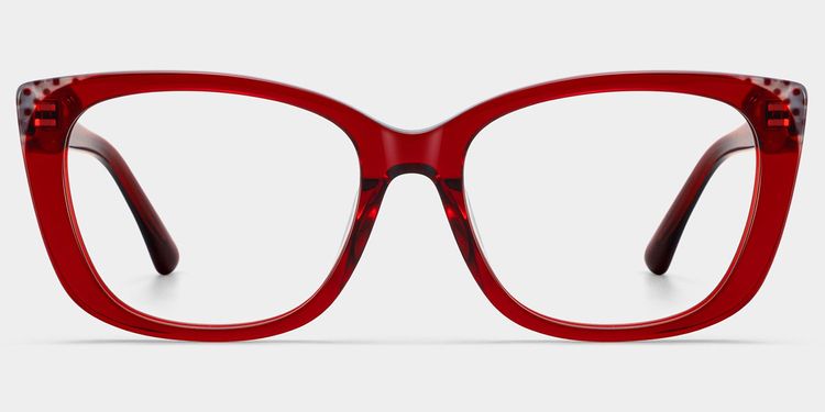 Lunettes œil-de-chat rouges Madeline