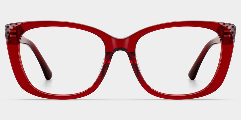 Lunettes œil-de-chat rouges Madeline