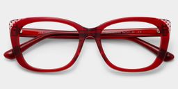 Lunettes œil-de-chat rouges Madeline1