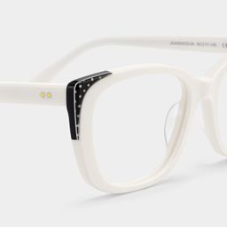 Lunettes œil-de-chat blanches Madeline5