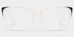 Lunettes œil-de-chat blanches Madeline0