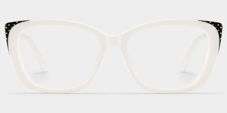 Lunettes œil-de-chat blanches Madeline