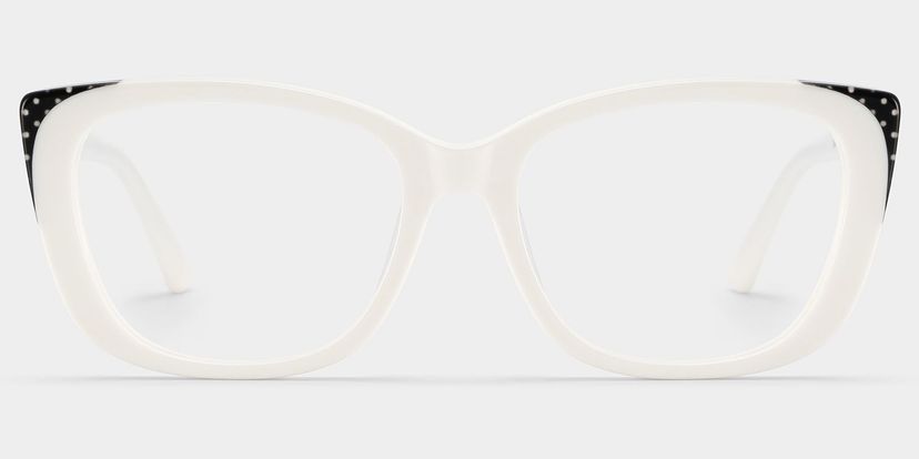 Lunettes œil-de-chat blanches Madeline