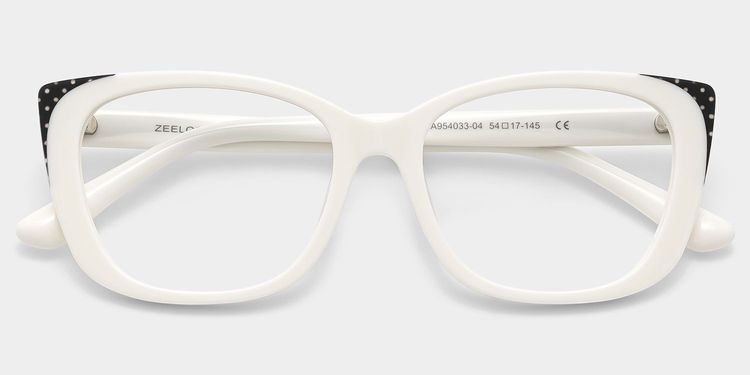 Lunettes œil-de-chat blanches Madeline