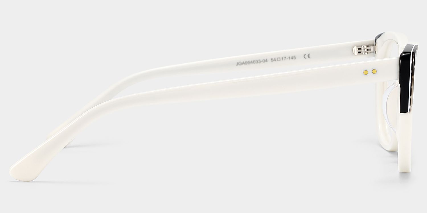 Lunettes à monture œil-de-chat blanches Madeline en promotion | ZEELOOL3