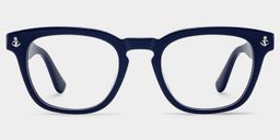 Pierce Bleu Ronde lunettes0