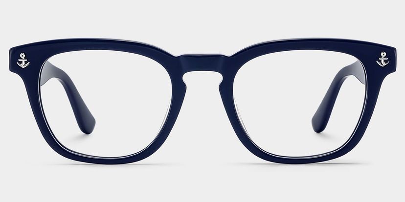 Pierce Bleu Ronde lunettes