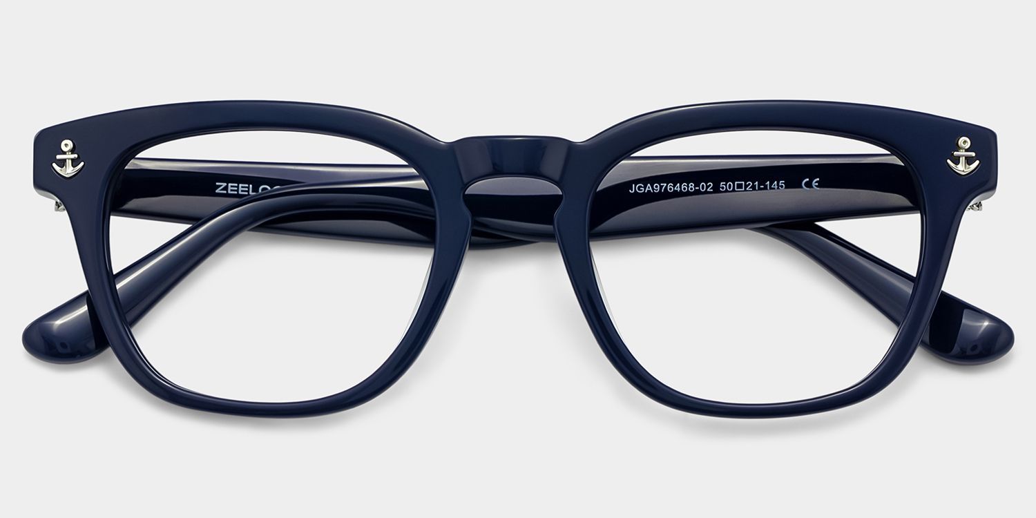 Lunettes Rondes Bleues Pierce pour Homme | ZEELOOL1
