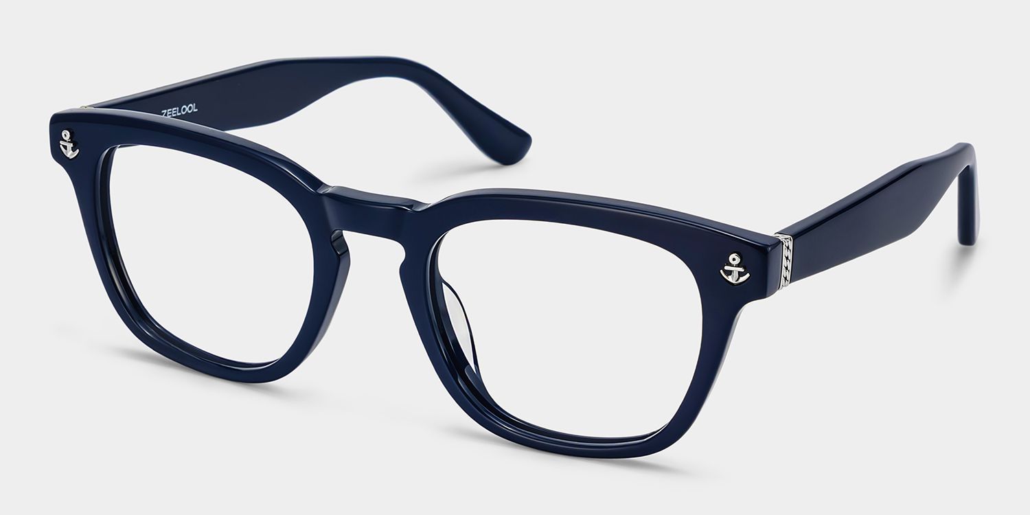Lunettes Rondes Bleues Pierce pour Homme | ZEELOOL2