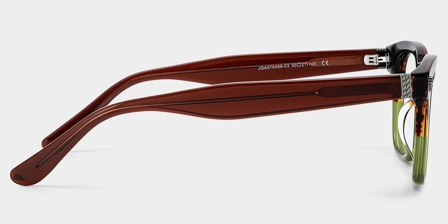 Achetez les lunettes de vue rondes bicolores en acétate Pierce | ZEELOOL4