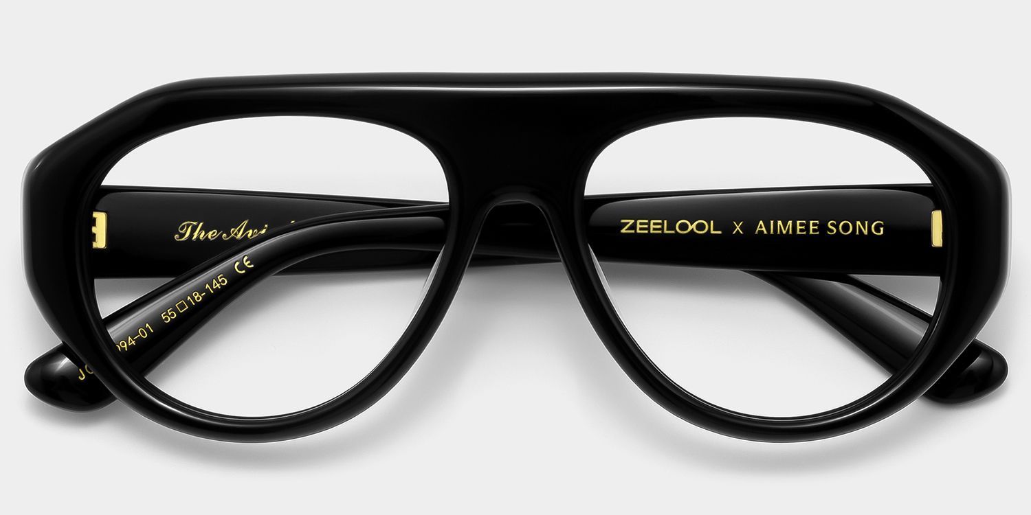 Lunettes noires The Aviator ZEELOOL x Aimee Song2