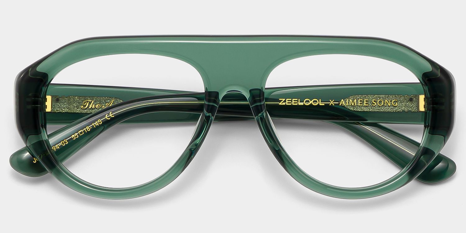Lunettes Vertes L'Aviateur ZEELOOL x Aimee Song2